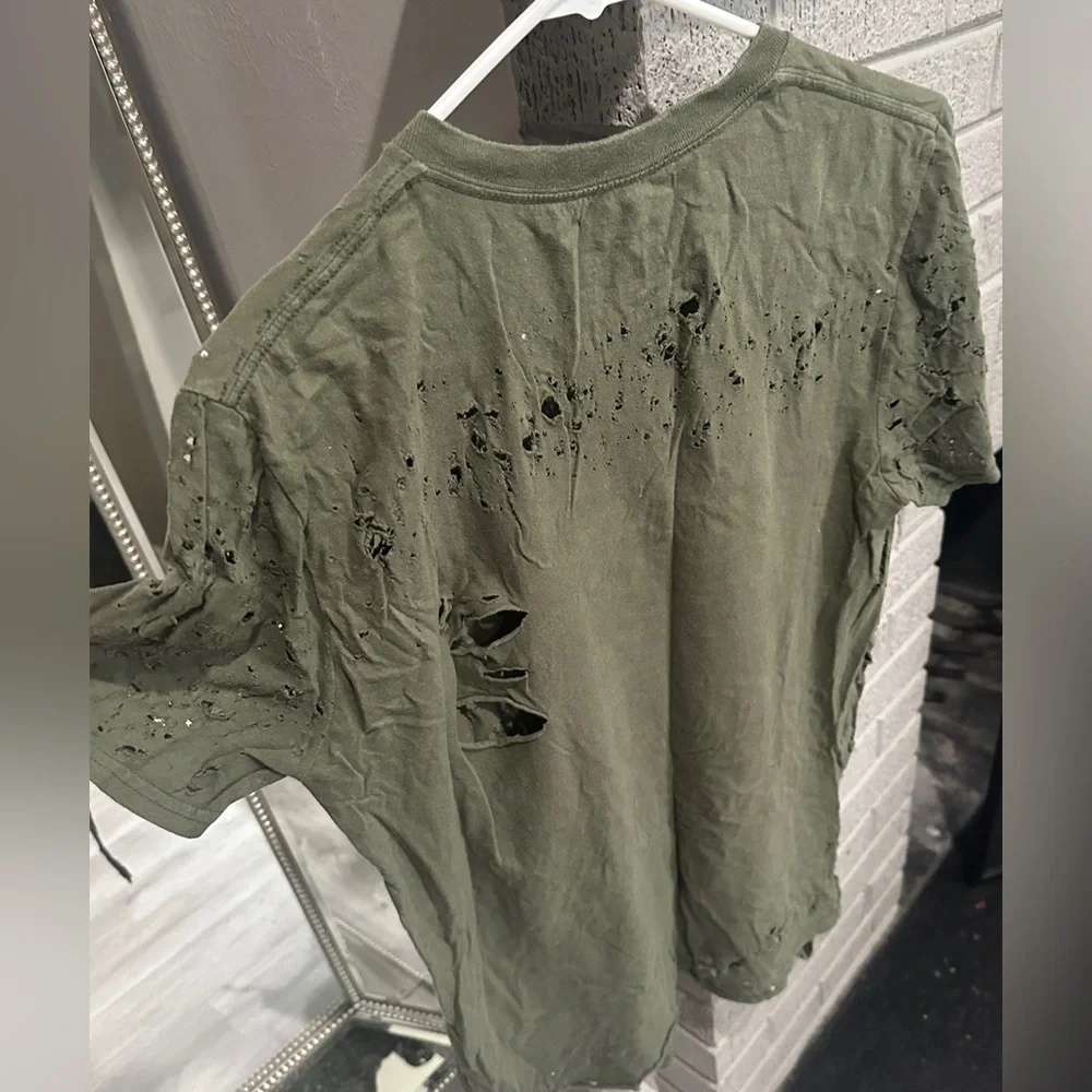 God Is Dope Olive Green T-Shirt - Picture 2 of 4